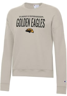Champion Southern Mississippi Golden Eagles Womens Brown Powerblend Crew Sweatshirt