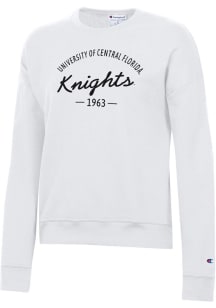Champion UCF Knights Womens White Powerblend Crew Sweatshirt