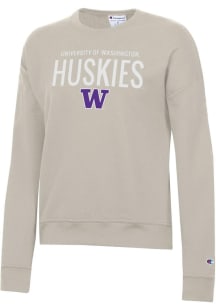 Champion Washington Huskies Womens Brown Powerblend Crew Sweatshirt