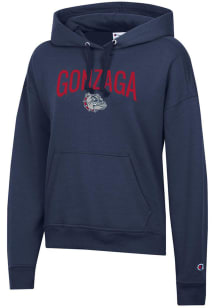 Champion Gonzaga Bulldogs Womens Blue Powerblend Hooded Sweatshirt