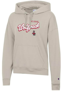 Champion NC State Wolfpack Womens Brown Powerblend Hooded Sweatshirt