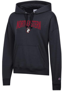 Champion Northeastern Huskies Womens Black Powerblend Hooded Sweatshirt