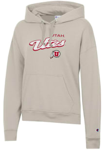 Champion Utah Utes Womens Brown Powerblend Hooded Sweatshirt