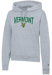 Champion Vermont Catamounts Womens Grey Powerblend Hooded Sweatshirt