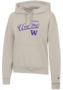 Champion Washington Huskies Womens Brown Powerblend Hooded Sweatshirt