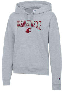 Champion Washington State Cougars Womens Grey Powerblend Hooded Sweatshirt