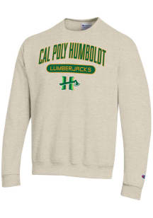 Champion Cal Poly Humboldt Lumberjacks Mens Brown Powerblend Long Sleeve Crew Sweatshirt