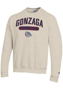 Champion Gonzaga Bulldogs Mens Brown Powerblend Long Sleeve Crew Sweatshirt