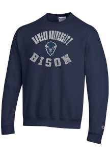 Champion Howard Bison Mens Blue Powerblend Long Sleeve Crew Sweatshirt