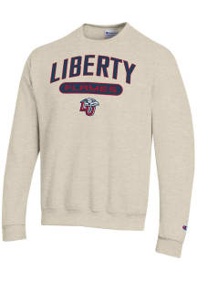 Champion Liberty Flames Mens Brown Powerblend Long Sleeve Crew Sweatshirt
