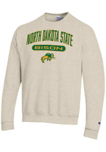 Champion North Dakota State Bison Mens Brown Powerblend Long Sleeve Crew Sweatshirt