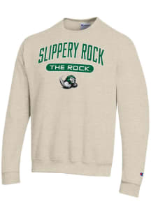 Champion Slippery Rock Mens Brown Powerblend Long Sleeve Crew Sweatshirt