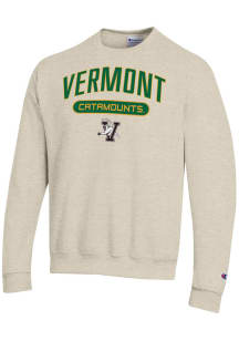 Champion Vermont Catamounts Mens Brown Powerblend Long Sleeve Crew Sweatshirt
