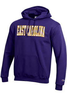 Champion East Carolina Pirates Mens Purple Powerblend Long Sleeve Hoodie