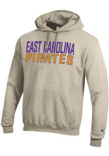 Champion East Carolina Pirates Mens Brown Powerblend Long Sleeve Hoodie
