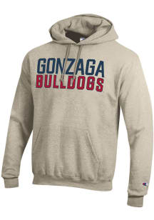 Champion Gonzaga Bulldogs Mens Brown Powerblend Long Sleeve Hoodie
