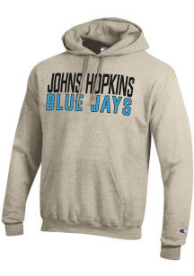 Champion Johns Hopkins Blue Jays Mens Brown Powerblend Long Sleeve Hoodie