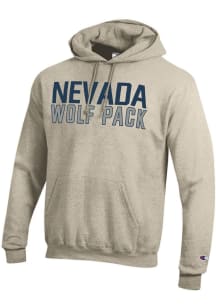Champion Nevada Wolf Pack Mens Brown Powerblend Long Sleeve Hoodie