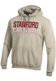 Champion Stanford Cardinal Mens Brown Powerblend Long Sleeve Hoodie