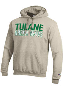 Champion Tulane Green Wave Mens Brown Powerblend Long Sleeve Hoodie