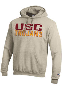 Champion USC Trojans Mens Brown Powerblend Long Sleeve Hoodie