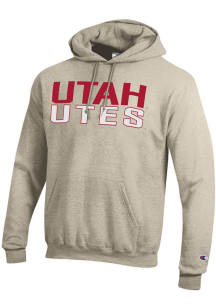 Champion Utah Utes Mens Brown Powerblend Long Sleeve Hoodie