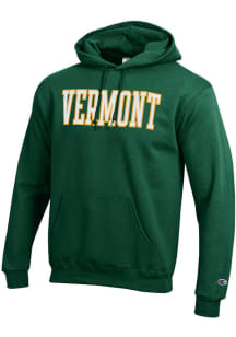 Champion Vermont Catamounts Mens Green Powerblend Long Sleeve Hoodie