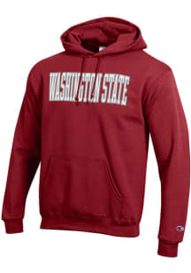 Champion Washington State Cougars Mens Red Powerblend Long Sleeve Hoodie