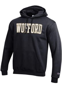 Champion Wofford Terriers Mens Black Powerblend Long Sleeve Hoodie
