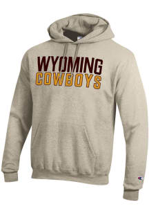 Champion Wyoming Cowboys Mens Brown Powerblend Long Sleeve Hoodie