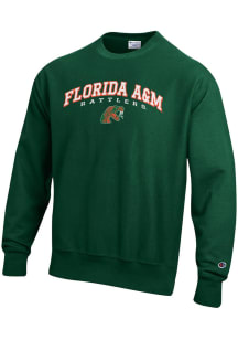Champion Florida A&amp;M Rattlers Mens Green Reverse Weave Long Sleeve Crew Sweatshirt