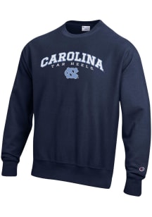 Champion North Carolina Tar Heels Mens Blue Reverse Weave Long Sleeve Crew Sweatshirt