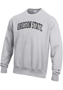 Champion Oregon State Beavers Mens Grey Reverse Weave Long Sleeve Crew Sweatshirt