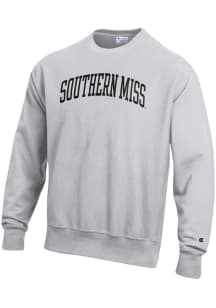 Champion Southern Mississippi Golden Eagles Mens Grey Reverse Weave Long Sleeve Crew Sweatshirt