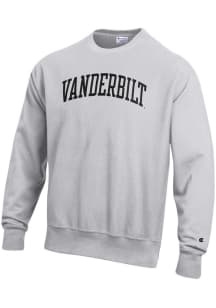 Champion Vanderbilt Commodores Mens Grey Reverse Weave Long Sleeve Crew Sweatshirt