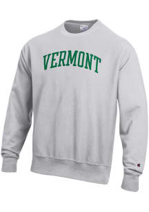 Champion Vermont Catamounts Mens Grey Reverse Weave Long Sleeve Crew Sweatshirt