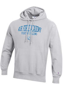 Champion Air Force Falcons Mens Grey Reverse Weave Long Sleeve Hoodie