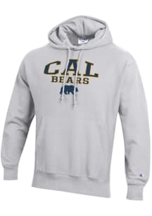 Champion Cal Golden Bears Mens Grey Reverse Weave Long Sleeve Hoodie
