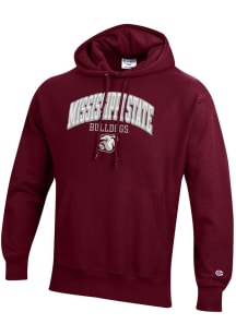 Champion Mississippi State Bulldogs Mens Red Reverse Weave Long Sleeve Hoodie