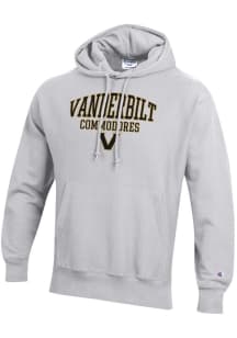 Champion Vanderbilt Commodores Mens Grey Reverse Weave Long Sleeve Hoodie