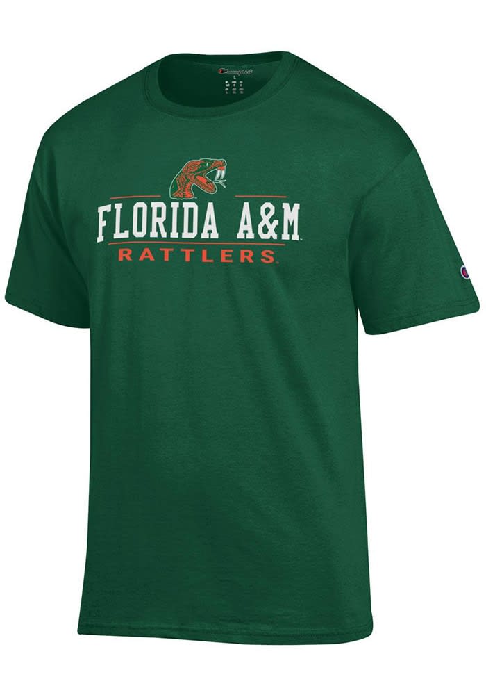 Champion Florida A&M Rattlers DARKGREEN Jersey Short Sleeve T Shirt ...