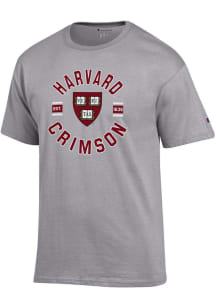 Champion Harvard Crimson Grey Jersey Short Sleeve T Shirt