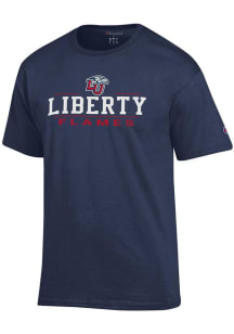 Champion Liberty Flames Blue Jersey Short Sleeve T Shirt