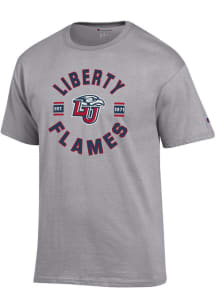 Champion Liberty Flames Grey Jersey Short Sleeve T Shirt