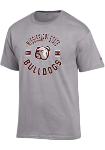 Champion Mississippi State Bulldogs Grey Jersey Short Sleeve T Shirt