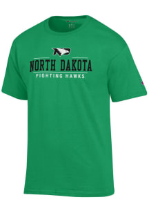 Champion North Dakota Fighting Hawks Green Jersey Short Sleeve T Shirt
