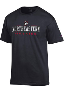 Champion Northeastern Huskies Black Jersey Short Sleeve T Shirt