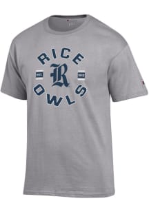 Champion Rice Owls Grey Jersey Short Sleeve T Shirt