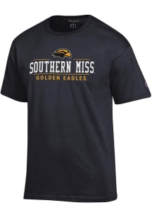 Champion Southern Mississippi Golden Eagles Black Jersey Short Sleeve T Shirt