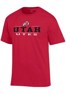 Champion Utah Utes Red Jersey Short Sleeve T Shirt